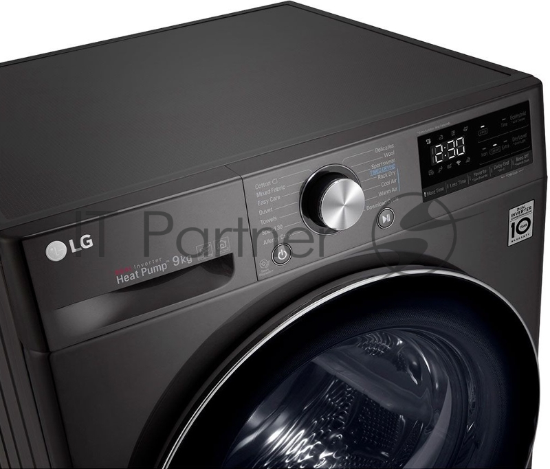 Сушильная машина LG RH90V9JV2N пан.англ. кл.энер.:A+++ макс.загр.:9кг черный