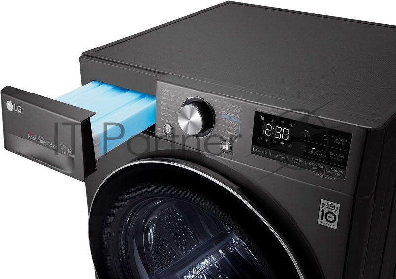 Сушильная машина LG RH90V9JV2N пан.англ. кл.энер.:A+++ макс.загр.:9кг черный