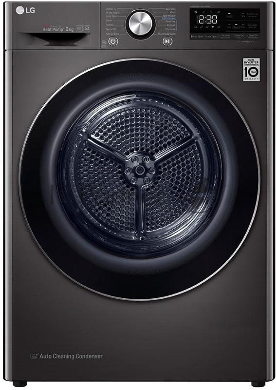 Сушильная машина LG RH90V9JV2N пан.англ. кл.энер.:A+++ макс.загр.:9кг черный