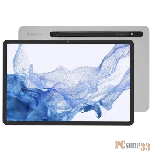 Планшет Samsung Galaxy Tab S8 SM-X706B Snapdragon 898 2.99 8C RAM8Gb ROM128Gb 11 TFT 2560x1600 3G 4G Android 12 серебристый 13Mpix 12Mpix BT GPS WiFi Touch microSD 1Tb 8000mAh