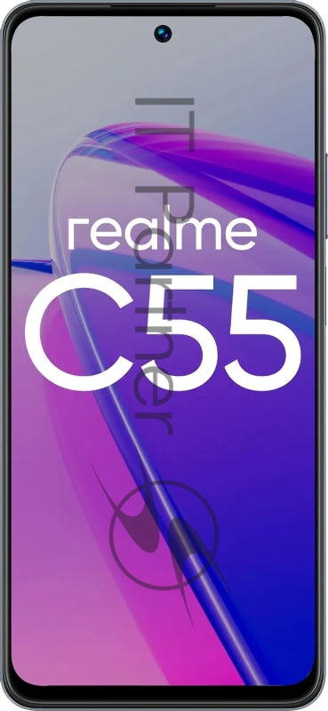Смартфон Realme RMX3710 C55 128Gb 6Gb черный моноблок 3G 4G 6.72 1080x2400 Android 13 64Mpix 802.11 b/g/n/ac NFC GPS GSM900/1800 GSM1900 TouchSc microSD