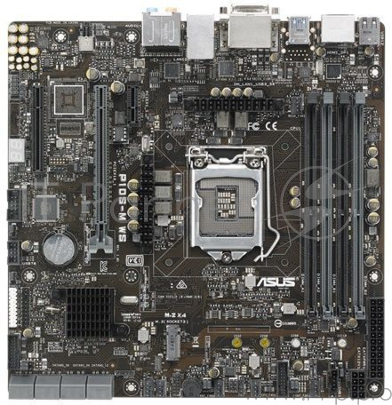 Серв. мат. плата Socket1151 ASUS P10S-M WS (iC236, 4xDDR4, M.2, SATA III, RAID, 1xPCI-E x16 + 1xPCI-E x8 + 1xPCI-E x1, DVI, DP, HDMI, 2x1Гбит LAN, USB3.0, mATX)