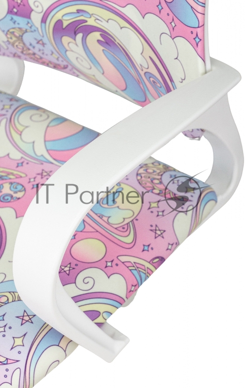 Кресло детское Бюрократ BUROKIDS 1 W мультиколор луна розовая крестов. пластик пластик белый