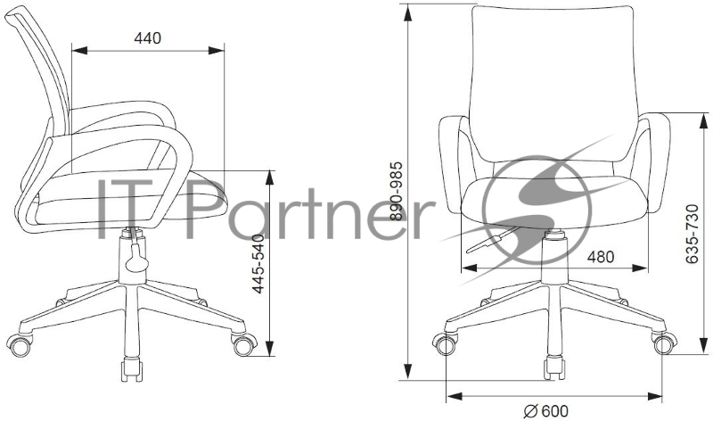 Кресло детское Бюрократ BUROKIDS 1 W мультиколор луна розовая крестов. пластик пластик белый