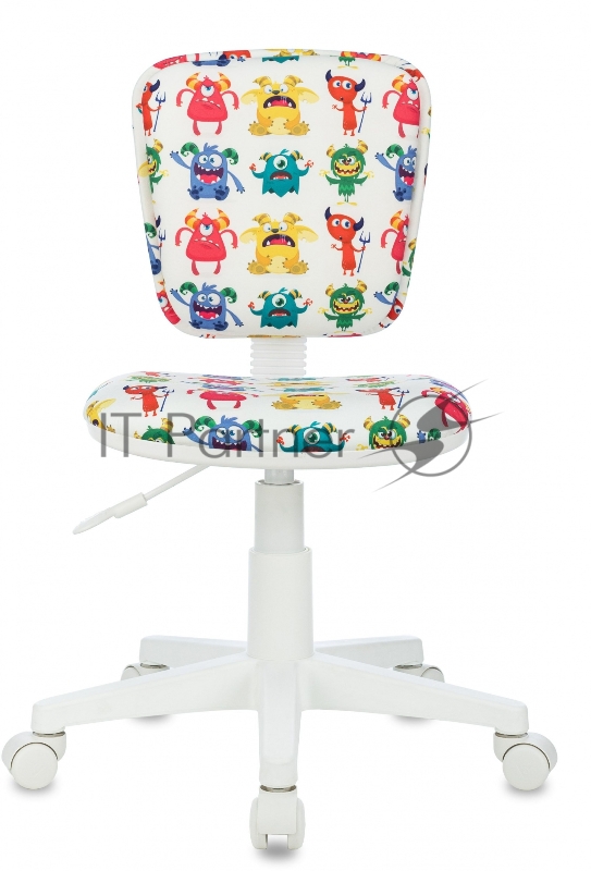 Кресло детское Бюрократ CH-W204NX белый монстры крестов. пластик пластик белый