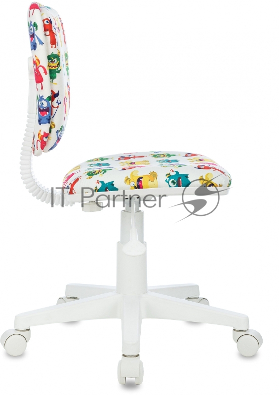 Кресло детское Бюрократ CH-W204NX белый монстры крестов. пластик пластик белый