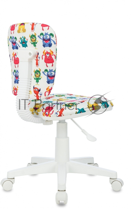 Кресло детское Бюрократ CH-W204NX белый монстры крестов. пластик пластик белый