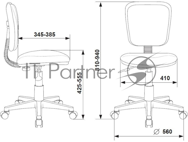 Кресло детское Бюрократ CH-W204NX белый монстры крестов. пластик пластик белый
