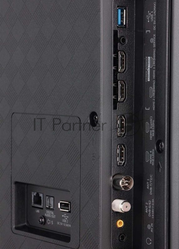 Телевизор QLED Hisense 75 75U7KQ черный 4K Ultra HD 120Hz DVB-T DVB-T2 DVB-C DVB-S DVB-S2 WiFi Smart TV