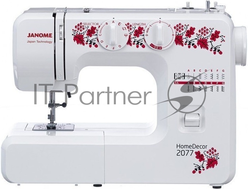 Швейная машина Janome HomeDecor2077 белый/цветы