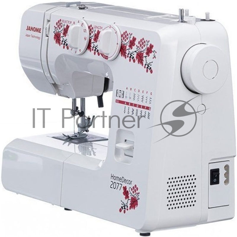 Швейная машина Janome HomeDecor2077 белый/цветы