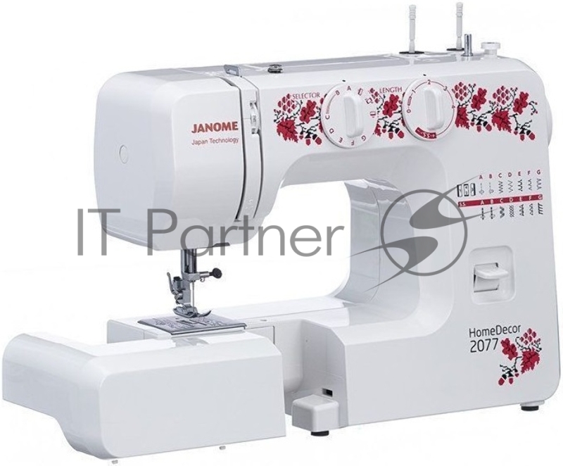 Швейная машина Janome HomeDecor2077 белый/цветы