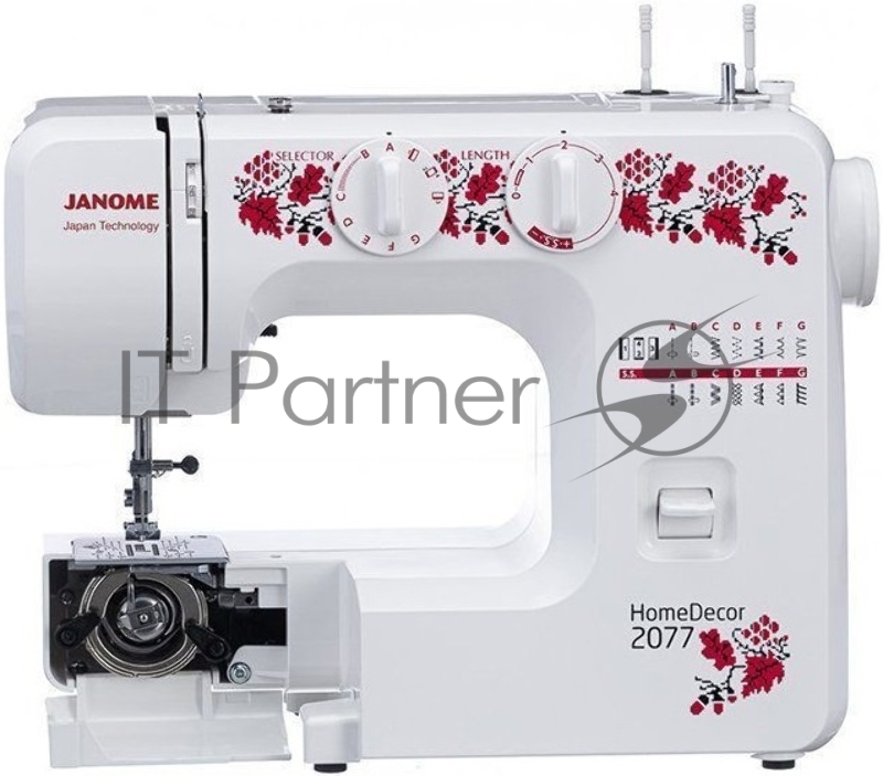 Швейная машина Janome HomeDecor2077 белый/цветы