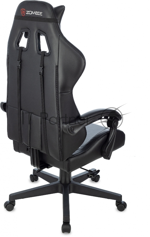 Кресло игровое Zombie GAME TETRA черный/карбон эко.кожа крестов. пластик