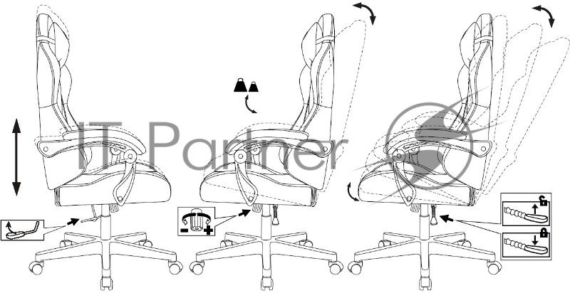 Кресло игровое Zombie GAME TETRA черный/карбон эко.кожа крестов. пластик