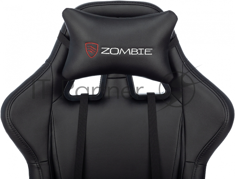 Кресло игровое Zombie GAME TETRA черный/карбон эко.кожа крестов. пластик