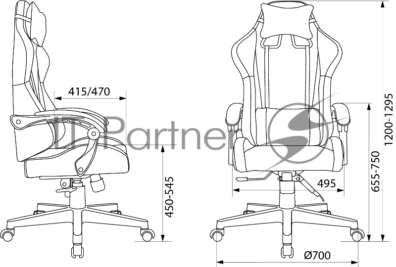Кресло игровое Zombie GAME TETRA черный/красный эко.кожа крестов. пластик