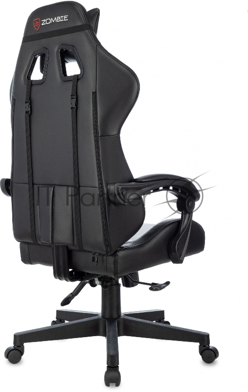 Кресло игровое Zombie GAME TETRA черный/красный эко.кожа крестов. пластик