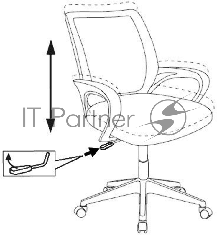 Кресло детское Бюрократ BUROKIDS 1 серый TW-04 граффити сетка/ткань крестов. пластик