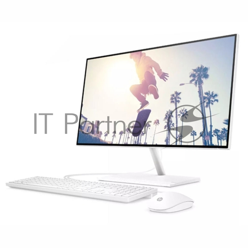 Моноблок HP 24-cb1111ci NT 23.8 FHD(1920x1080) Core i3-1215U, 8GB DDR4 3200 (1x8GB), SSD 256Gb, Intel Internal Graphics, noDVD, kbd&mouse wired, HD Webcam, Starry White, FreeDos, 1Y Wty