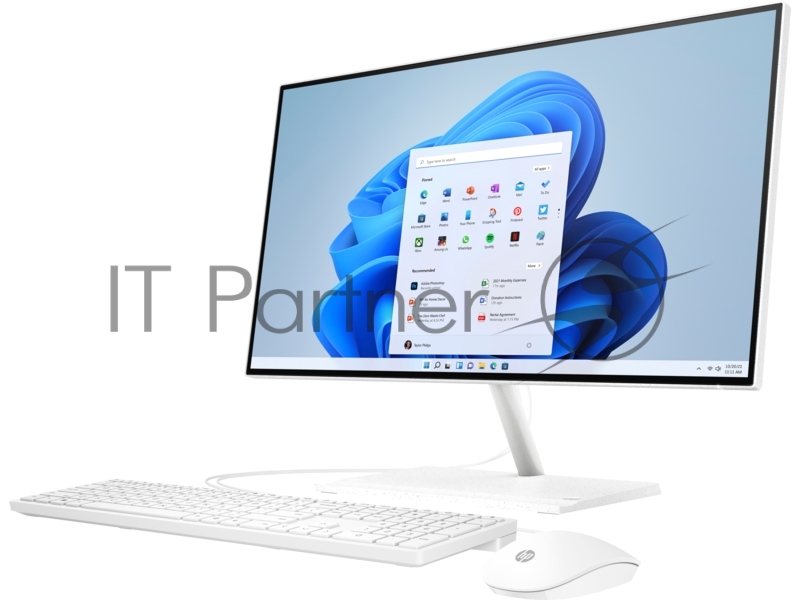 Моноблок HP 24-ck0000ci NT 23.8 FHD(1920x1080) Core i3-1215U, 8GB DDR4 3200 (2x4Gb), SSD 256Gb, Intel Internal Graphics, noDVD, kbd&mouse wired, HD Webcam, White, Windows11, 1Y Wty
