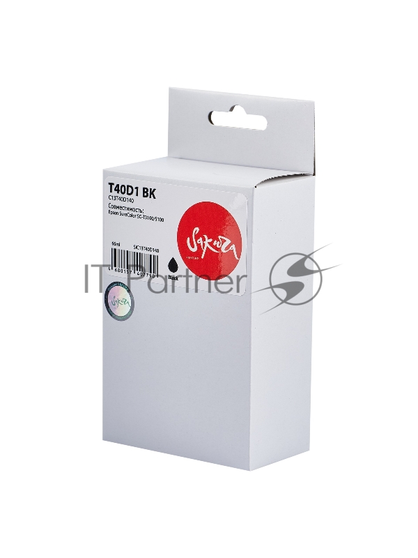 Струйный картридж Sakura C13T40D140 (T40D1 BK) для Epson, черный, 66 мл.