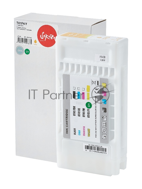 Струйный картридж Sakura C13T41F440 (T41F4 Y) для Epson, желтый, 350 мл.