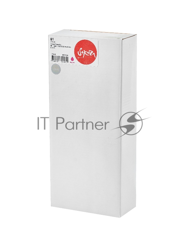 Струйный картридж Sakura C4932A (№81 Magenta) для HP, пурпурный, 750 мл.