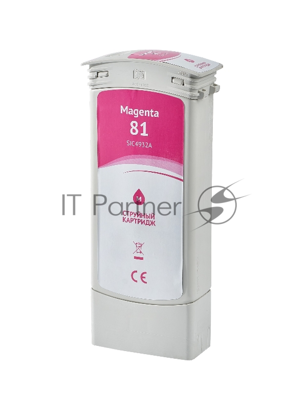 Струйный картридж Sakura C4932A (№81 Magenta) для HP, пурпурный, 750 мл.