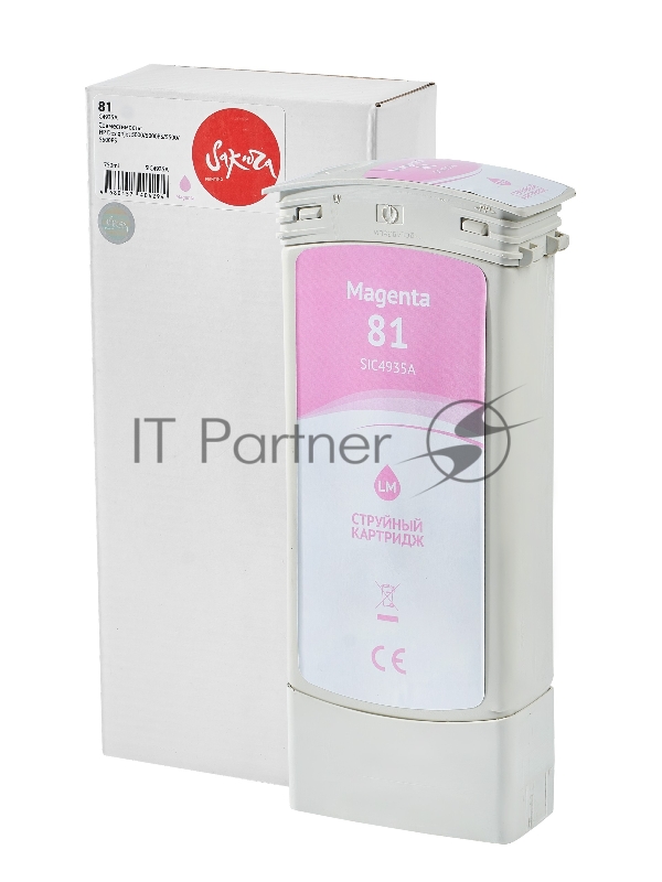Струйный картридж Sakura C4935A (№81 Light Magenta) для HP, пурпурный, 750 мл.