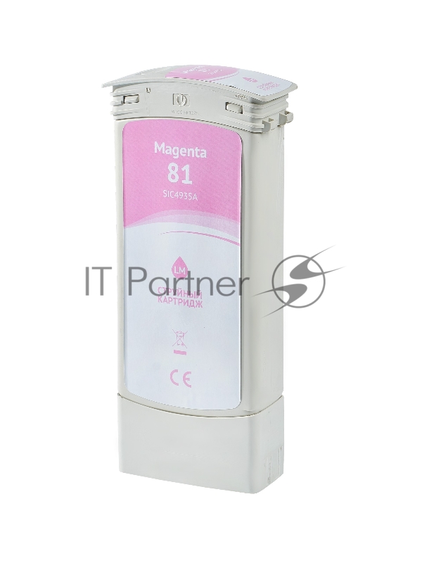 Струйный картридж Sakura C4935A (№81 Light Magenta) для HP, пурпурный, 750 мл.