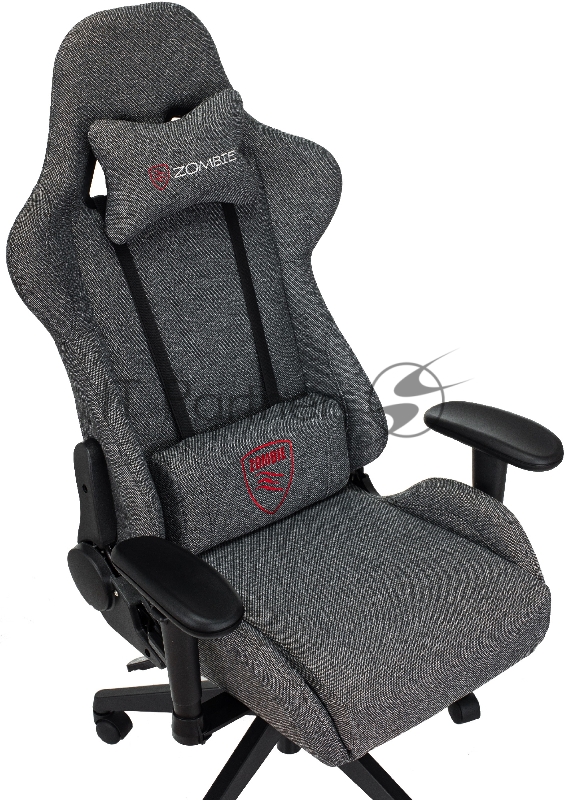 Кресло игровое Zombie Neo серый 3C1 крестов. пластик
