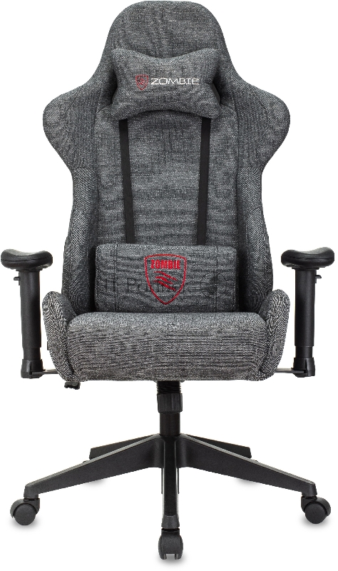 Кресло игровое Zombie Neo серый 3C1 крестов. пластик