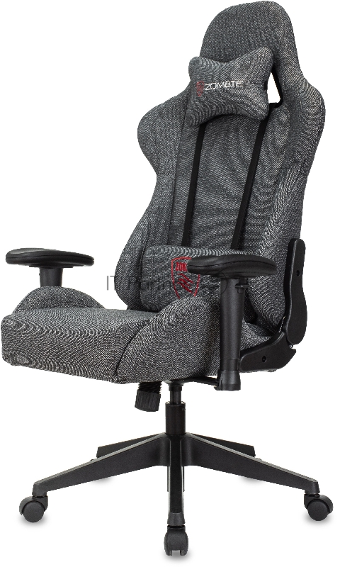 Кресло игровое Zombie Neo серый 3C1 крестов. пластик