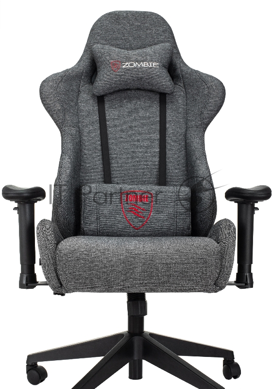 Кресло игровое Zombie Neo серый 3C1 крестов. пластик