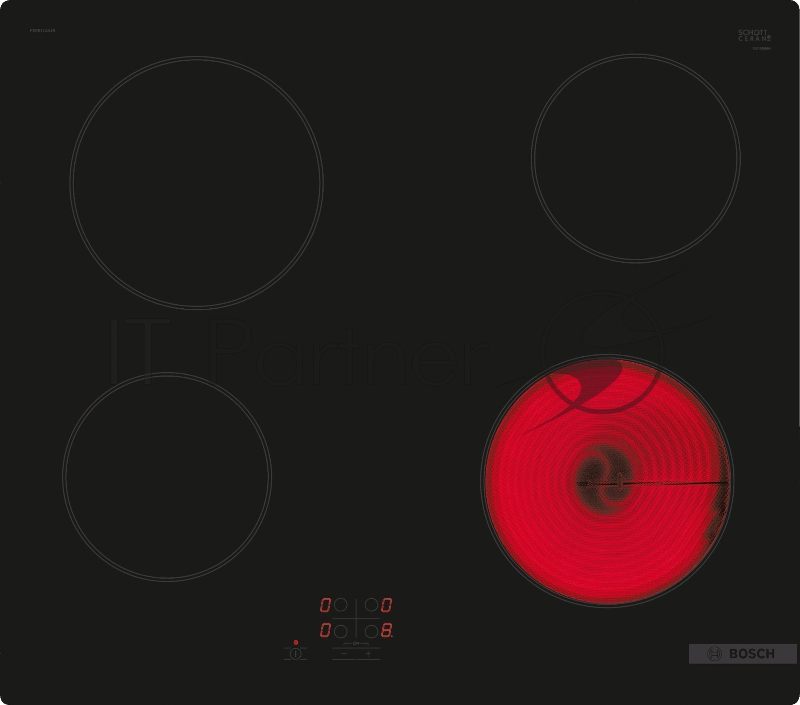 Электрическая варочная поверхность Bosch Serie 2, стеклокерамика, черная