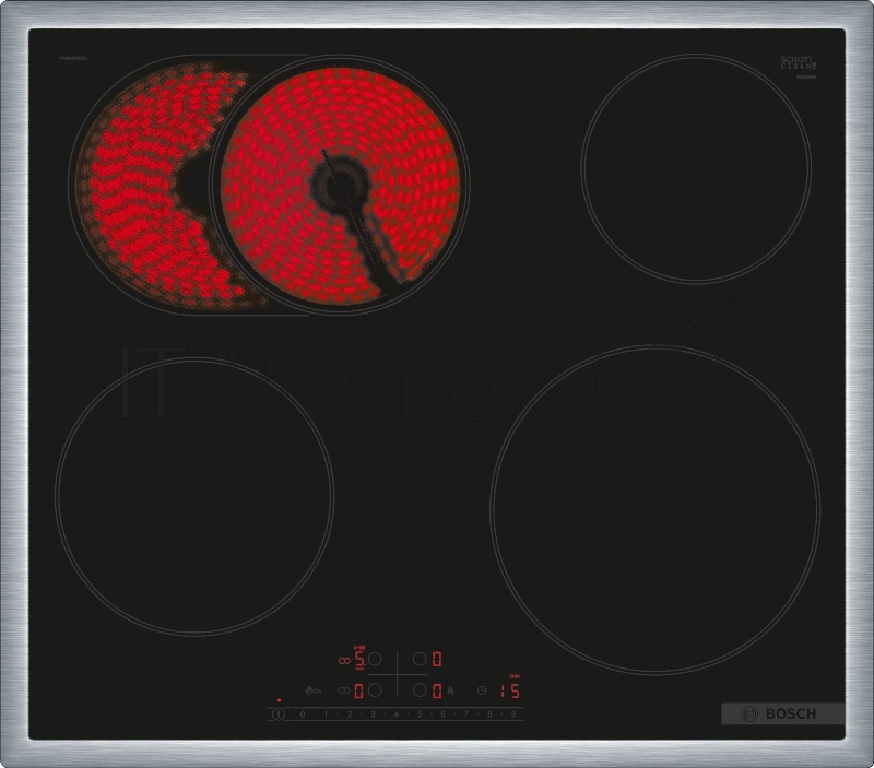 Электрическая варочная поверхность Bosch Serie 4, стеклокерамика, черная