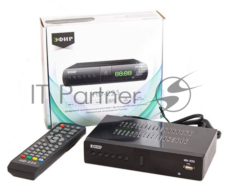 Ресивер DVB-T2 эфирный цифровой Сигнал Эфир DVB-T2 HD HD-225 метал, дисплей DOLBY DIGITAL, Эфир