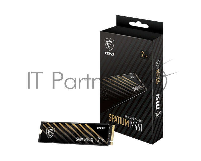 Накопитель SSD MSI SPATIUM M461 2Тб 3D NAND Скорость записи 4200 Мб/сек. Скорость чтения 5000 Мб/сек. TBW 900 Тб S78-440Q550-P83