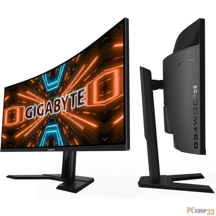Монитор GIGABYTE G34WQC A-EK 34 Curved 3440x1440, VA, 178/178, 1 (MPRT)мс, 144Hz, 350nit, 2DP/2HDMI, noUSB, 2x2W, HT, 1y
