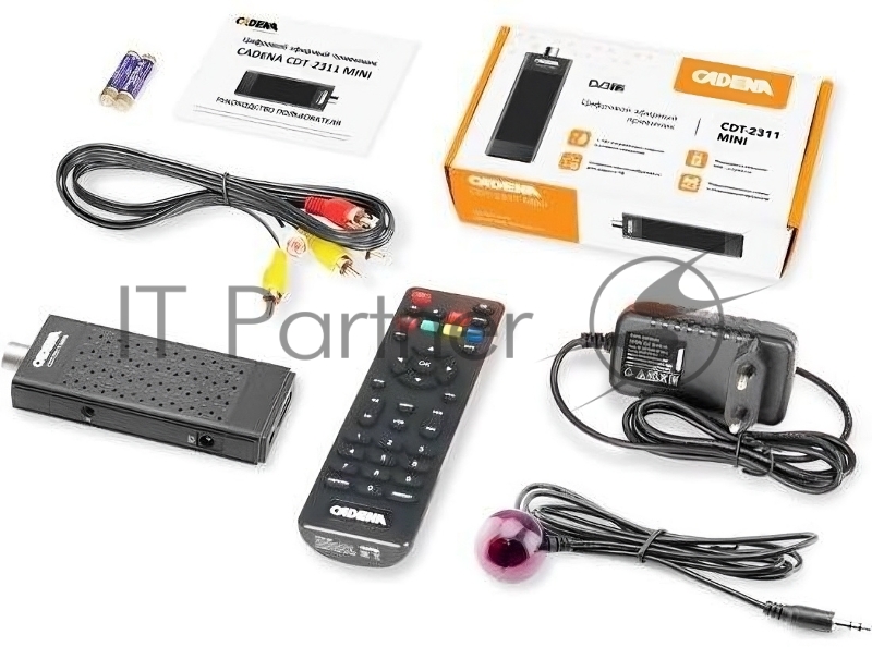 Ресивер DVB-T2 Cadena CDT-2311 MINI черный