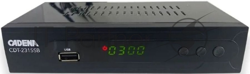 Ресивер DVB-T2 Cadena CDT-2315SB черный