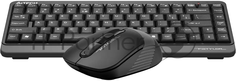 Клавиатура + мышь A4Tech Fstyler FG1110 клав:черный/серый мышь:черный/серый USB беспроводная Multimedia (FG1110 GREY)