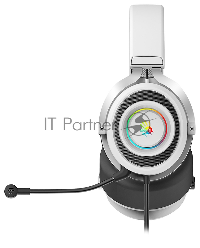 Наушники с микрофоном A4Tech Bloody G535 белый/черный 2м мониторные USB оголовье (G535 (BLACK+WHITE) USB)