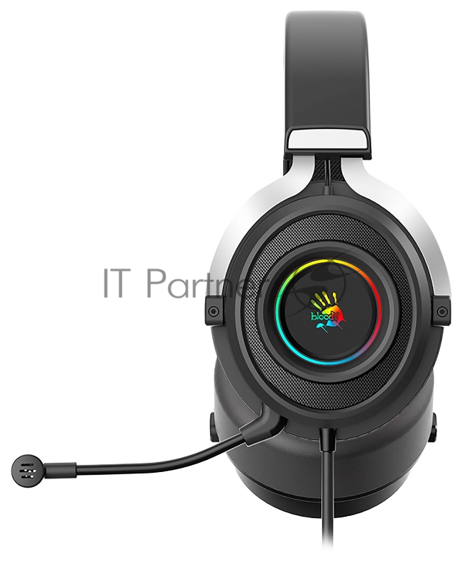 Наушники с микрофоном A4Tech Bloody G535 черный/серебристый 2м мониторные USB оголовье (G535 (BLACK+SILVER) USB)