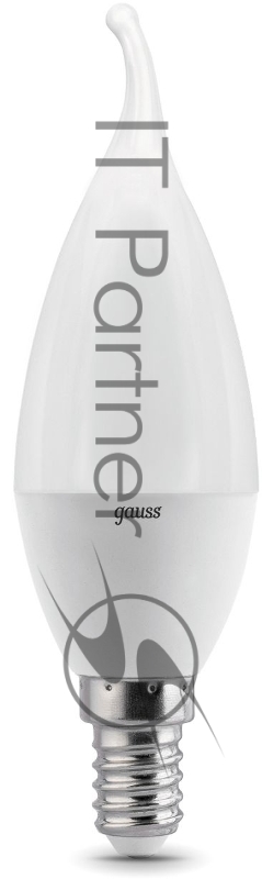 Лампа светодиодная Gauss 6.5Вт цок.:E14 свеча 220B 3000K св.свеч.бел.теп. (упак.:10шт) (104101107)
