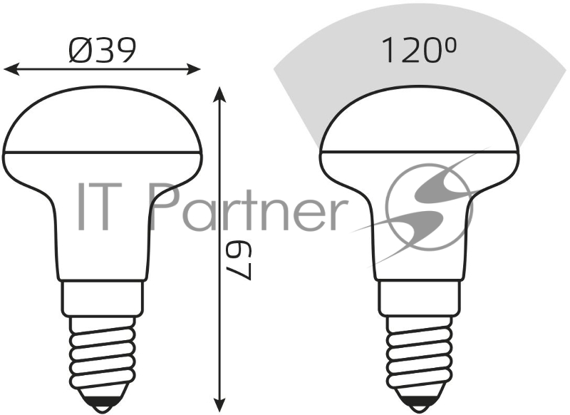 Лампа светодиодная Gauss Elementary 63114 4Вт цок.:E14 рефлек. 220B 3000K св.свеч.бел.теп. (упак.:10шт)
