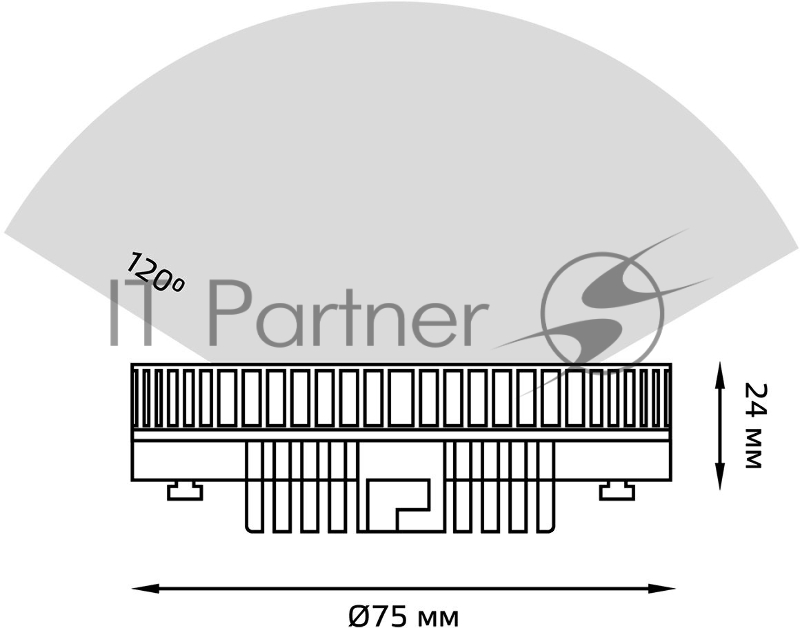 Лампа светодиодная Gauss GX53 6Вт цок.:GX53 таблетка 220B 4100K св.свеч.бел.нейт. (упак.:10шт) (108008206)