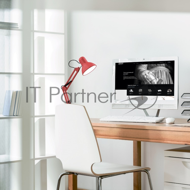 Светильник Gauss GT0024 настольный на струбцине/основание E27 красный 60Вт