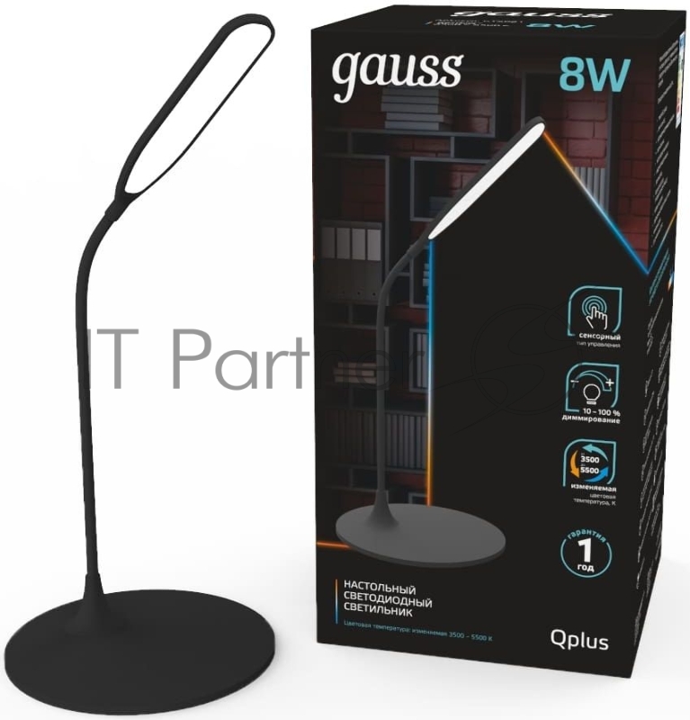 Светильник Gauss GT5022 настольный на подставке черный 8Вт